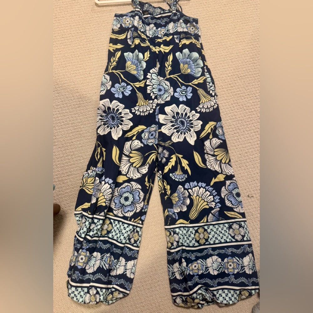 Floral Navy Jumpsuit